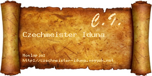 Czechmeister Iduna névjegykártya